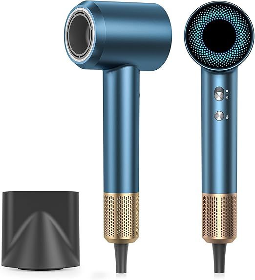 160000 RPM High Speed Hair Dryer, 500 Millions Negative Ionic Blow Dryer for Fast Drying, Hair Dryer with Diffuser, Low Noise Thermo Control Professional for All Hair Types