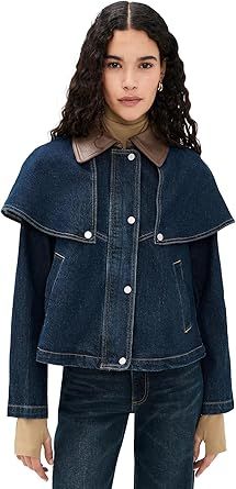 Avec Les Filles womens Cropped Cape Jacket
