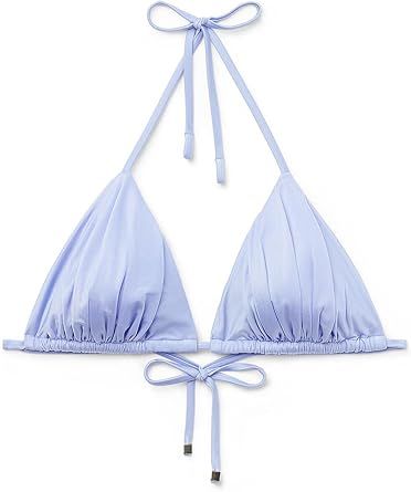 CALZEDONIA Woman's Removable Padding Triangle Swimsuit Top Shiny Satin