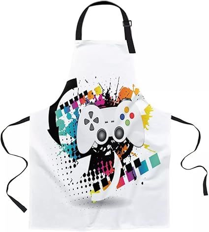 Colorful Printed Kitchen Cooking Baking Aprons Canvas Sleeveless for Women Man Kids Home