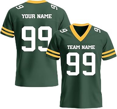 Custom Football Jersey, Personalized Name Number Team Practice Jerseys Football Game Shirt for Men Youth Women Youth