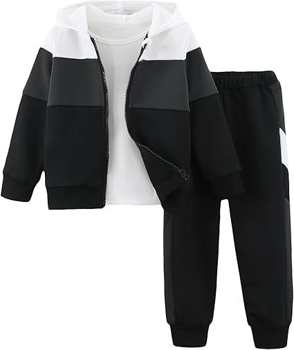 Toddler Boy Clothes Fall Winter Outfits Boy's Tracksuits Hoodie Sweatshirt Tops Sweatpants Zipper Coat Jacket