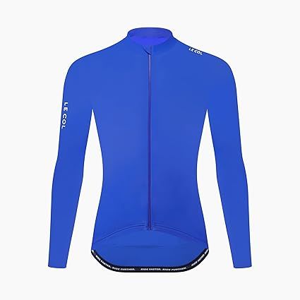 LE COL Men’s Pro Long Sleeve Jersey | Breathable Cycling Shirt | Rear Pockets, Force Lycra Construction, Zip Closure