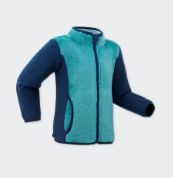 Kids' fleece ski/sledding apparel, MIDWARM model (blue).