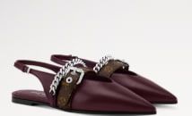 LV Vibe flat ballet shoes with back strap.
