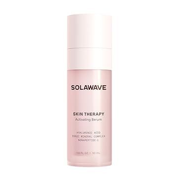 Solawave Wand Skin Therapy Activating Serum | Hyaluronic Acid and Peptides | Enhance Skincare Device Results | Hydrating Microcurrent Galvanic Current | Wrinkle Smoothing
