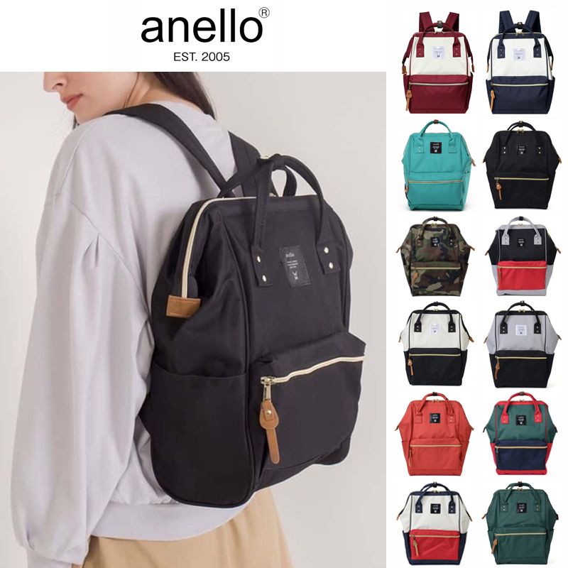 Anello แท้100% Canvas Backpack (มีป้ายกันปลอม) รุ่นผ้า กระเป๋าเป้สะพายหลัง