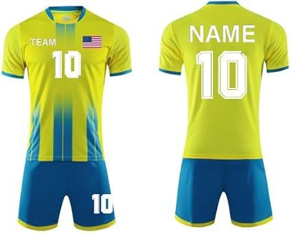 Customized football jersey. Personalization options include adding your name, number, and team logo.
