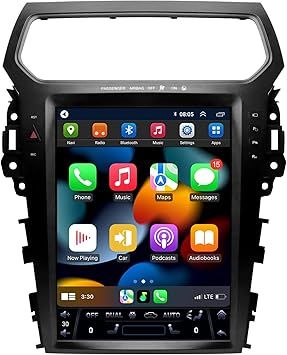 Car Radio for Ford Explorer 2011-2019 Radio Stereo Replacement with Wireless Carplay Android Auto Updrage 8Core 12.1 Inch Touch Screen DSP Voice Control GPS Bluetooth Backup Camera