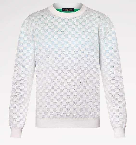 เสื้อพูลโอเวอร์ลาย Damier Gradient เทคนิคแจ็คการ์ด