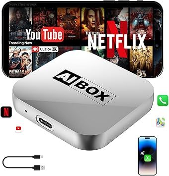 Wireless CarPlay Adapter 2026 Upgraded –AI Box Carplay Suitable for Apple iPhone & Android, with Compact Size, Plug-and-Play Convenience, and Fast, Stable Connection for CarPlay & Android Applications