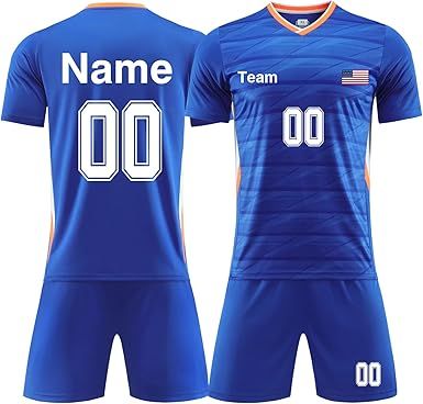 Personalized Soccer Team Uniform for Adult Kid Custom Soccer Jersey and Shorts with Name Number Logo