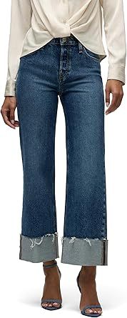 Hudson Women's Rosie High-Rise Wide Leg Ankle Jean