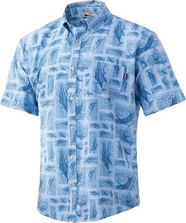 HUK Mens Kona Short Sleeve Shirt | Performance Button Down