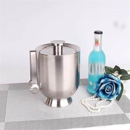 304 Stainless Steel Ice Bucket Hotel Guest Room Bar KTV Ice Bucket Insulation Box for Home Use