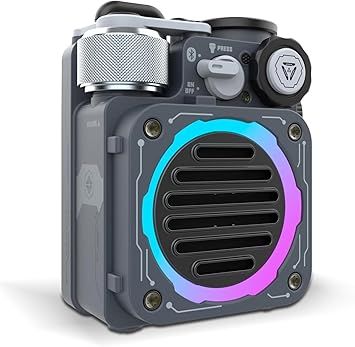Muzen Cyber Cube Bluetooth Speaker, Bluetooth 5.0, Portable Speaker with Fidget Spinner, Crystal Clear Sound with RGB LED Light Wireless Speaker, Waterproof Speakers for Indoor Outdoor