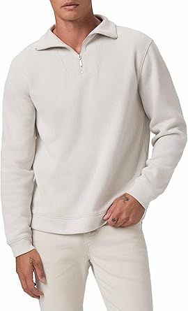 PAIGE Men's Orion Ribbed Quarter Zip Pullover