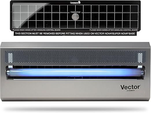 Catchmaster Vector 15 Silver, 800 sq. ft. Catch Radius, UV Light Fly Traps Indoor for Home, Gnat Traps for House Indoor, Electric UV Lamp Insect & Mosquito Killer, Bug Light for Kitchen, Shed, Garage