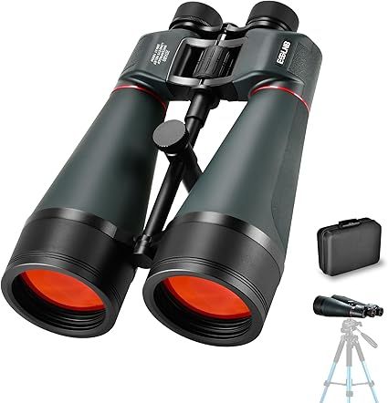 ESSLNB Astronomy Binoculars - 20x80 for Adults, Outdoor Waterproof Binoculars for Bird Watching, Travel and Stargazing with Tripod Adapter and Carrying Bag