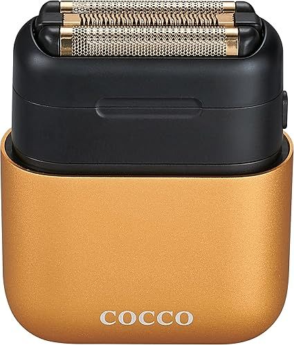 COCCO IMPACTO Foil Shaver for Men, Triple Gold Foil Electric Razor, Head Shaver for Bald Men, Wet & Dry Use, Magnetic Replaceable Head, Intelligent Accelerator, 90-Min Runtime – (Gold)
