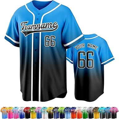 Custom Baseball Jersey Personalized Team Uniforms for Men Women Boys and Girls Add Your Name Number or Logo