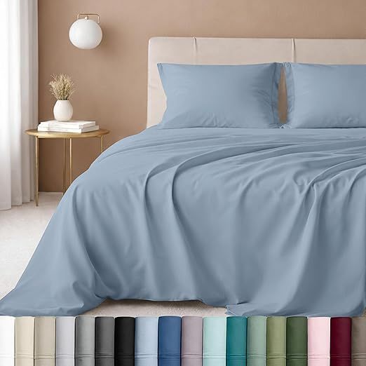 California Design Den - Luxury Full Size Sheet Set - 100% Cotton, 600 Thread Count Deep Pocket Full Size Bed Sheets, Hotel-Quality Cooling Sheets with Sateen Weave - Lavender
