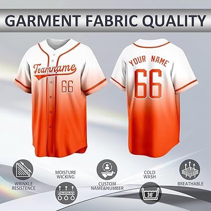 Custom Baseball Jersey Personalized Team Uniforms for Men Women Boys and Girls Add Your Name Number or Logo