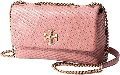 Tory Burch 156181 Kira Moto Quilt Small Convertible Shoulder Bag, Women's, Pink Magnolia