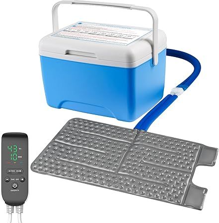 Ice Machine for Knee After Surgery—Full Coverage XL PAD, Cold Therapy Machine for Knee Recovery with Programmable Timer & Compression, Reduce Post-Op Swelling & Pain, ACL/Sports Injuries, Cryotherapy