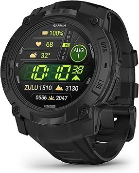 Garmin Instinct® 3 Tactical Edition, 50mm, AMOLED Display, Rugged Outdoor GPS Smartwatch - Black