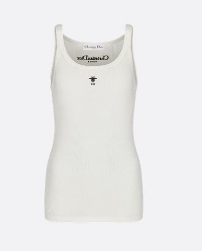 Tank top White woven cotton jersey