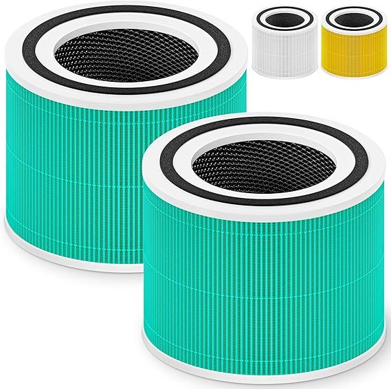 240 Replacement Filter Compatible with Puroair 240 Air Purifier, 3-in-1 High-Efficiency Filtration with Activated Carbon for Air Pollutants, Odor and Smoke, 2 Pack, Green