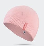 Simple ski hat for adults (pink).