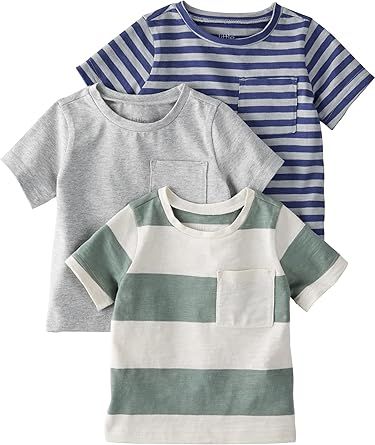 Little Planet by Carter's Unisex-Baby 3-Pack Tops Made with Organic Cotton