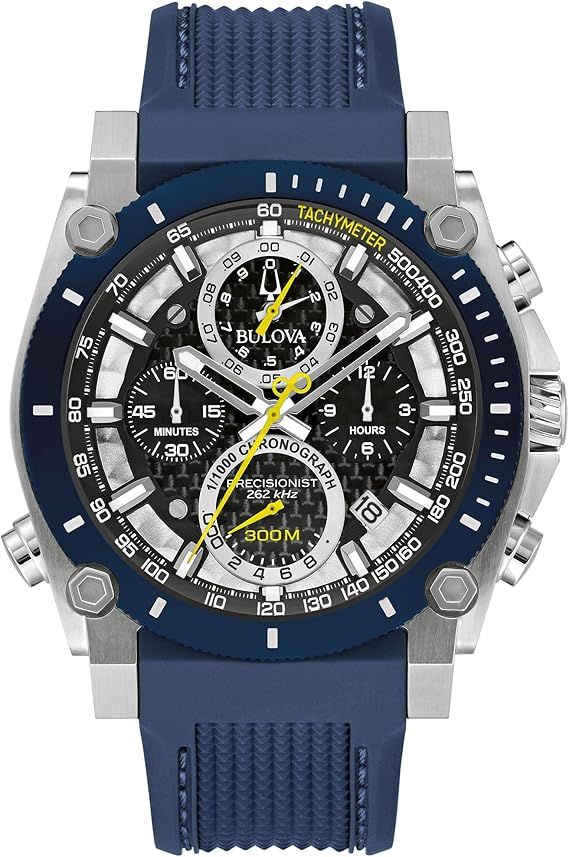 Bulova Men's Icon High Precision Quartz Chronograph Watch, Curved Mineral Crystal