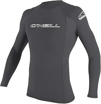 O'Neill Men’s Basic Skins Long Sleeve Rashguard, UPF 50+ Sun and Rash Protection for Surfing and All Outdoor Activities