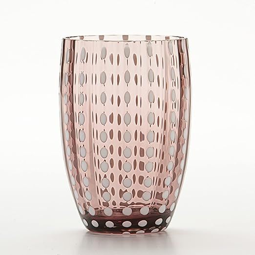 Zafferano Perle Glass Tumbler Amethyst 11oz (Set of 2)