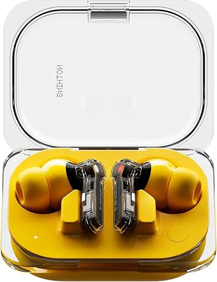 Nothing Ear (a) Wireless Earbuds, 45dB Hybrid Noise Cancelling Earbuds, Hi-Res Audio, Advanced Equaliser, Dual Connect, 6 Mics, 42.5H Playtime Ear Buds Wireless Bluetooth, Yellow