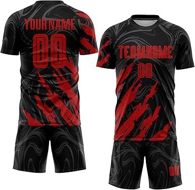 Custom Soccer Practice Jerseys Team Uniform for Men Women Youth, Personalized Sports T-Shirts and Shorts Printed