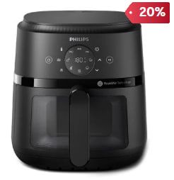 Oil-free fryer 2000 series (1500 watts, 4.2 liters, black) model NA220/00