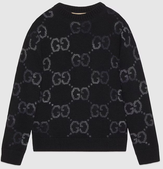 เสื้อสเวตเตอร์ Wool sweater with GG intarsia