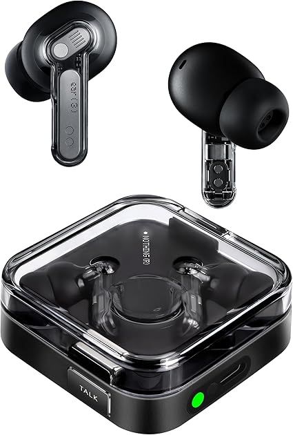 Nothing Ear (3) Wireless Earbuds Super Mic 45dB Hybrid Active Noise Cancelling Bluetooth Headphones Hi-Res 6 Mics, 12mm Dynamic Bass Boost, Dual Connect ANC Sport Ear Buds for iPhone Android, Black