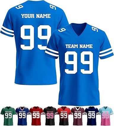Custom Football Jersey, Personalized Name Number Team Practice Jerseys Football Game Shirt for Men Youth Women Youth