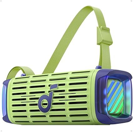 Soundcore Boom 3i by Anker, Compact Outdoor Speaker, IP68 Waterproof, Floating Playback, Saltwater-Resistant, BassUp 2.0, 50W Portable Speaker, Bluetooth 5.3, 16H, TWS, Kayak/Fishing/Camping-Green