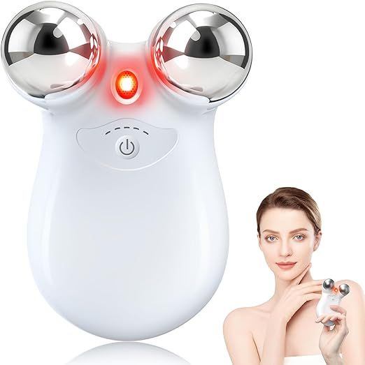 2-in-1 Red Light Microcurrent Facial Device | Enhances Lifting & Firming Capabilities | Reduces Wrinkles and Puffiness | Smart Photon Micro-Current Device, Model:EP-300