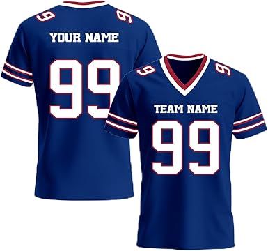 Custom Football Jersey, Personalized Name Number Team Practice Jerseys Football Game Shirt for Men Youth Women Youth