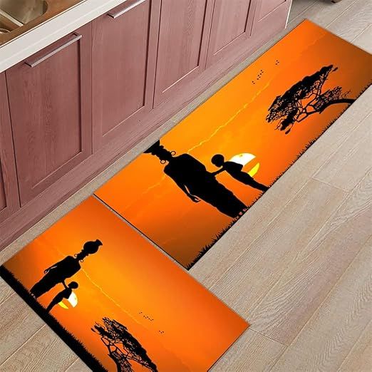 2pcs Home Kitchen Door Mat Bathroom Entrance Anti-Slip Foot Living Room Bedroom Blanket(50x80cm+50x160cm)