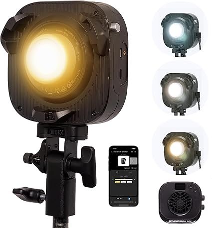 Amaran Halo 100X COB Led Video Light 100W Bi-Color 2700k-6500k,4,890 lux @ 1m (Bare),Ultra-Compact Travel Light,USB-C PD Power,App/NFC Control, Bowens Mount for YouTube TikTok Studio (100, Watts)