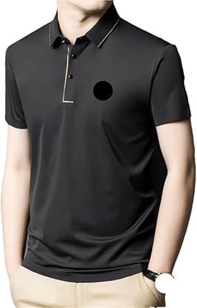 Men's Summer Short Sleeve Polo Shirt Comfortable Breathable Stylish Golf Performance Lightweight Quick-Drying Casual Wear