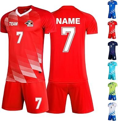 LAIFU Custom Adult Kids Soccer Jersey Set with Personalized Name Team Name Number Logo Soccer Jersey
